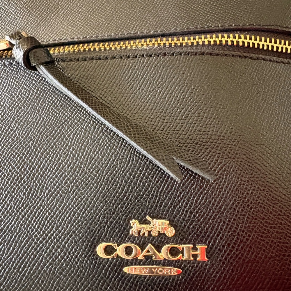 Coach Black Backpack with Gold Accents - Picture 6 of 9